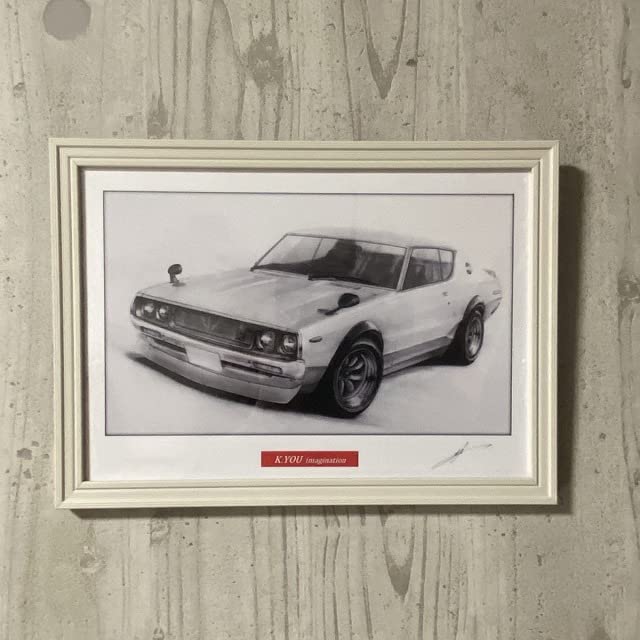 Amazon.co.jp: 【 名車 ・ 旧車 イラスト 】日産 スカイライン